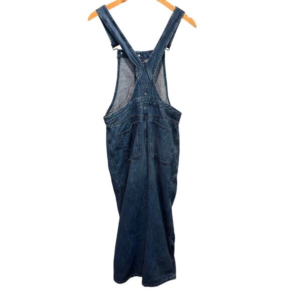 BCBGeneration Patch Pocket Wide Leg Cropped Denim Overalls - size Small - Picture 7 of 8